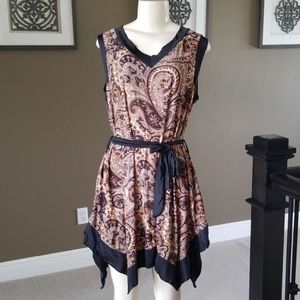 Tunic Shirt Asymmetric Paisley Top PLUS SIZE